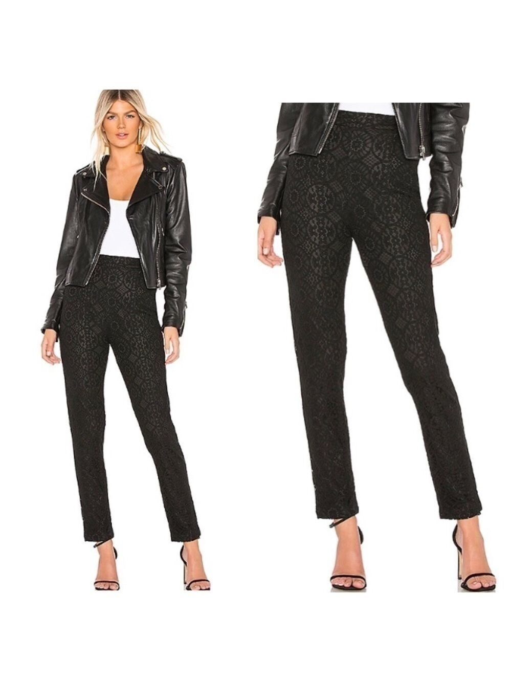 REVOLVE About Us / Superdown Black Tess Lace Pants